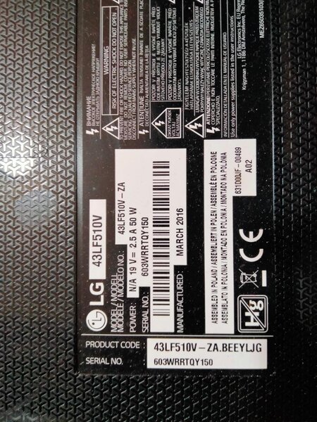 Plasma LG utilizata,